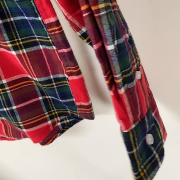 Crown & Ivy kids plaid long sleeve button down shirt, Size XL, NWT - Picture 4 of 7